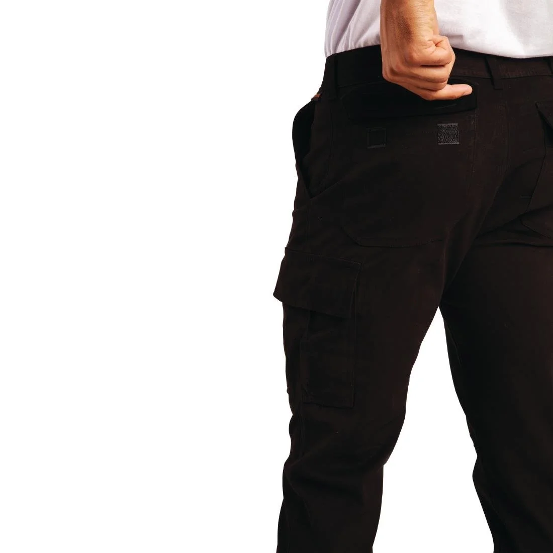 Stretch Slim Combat Trousers Black - Image 4