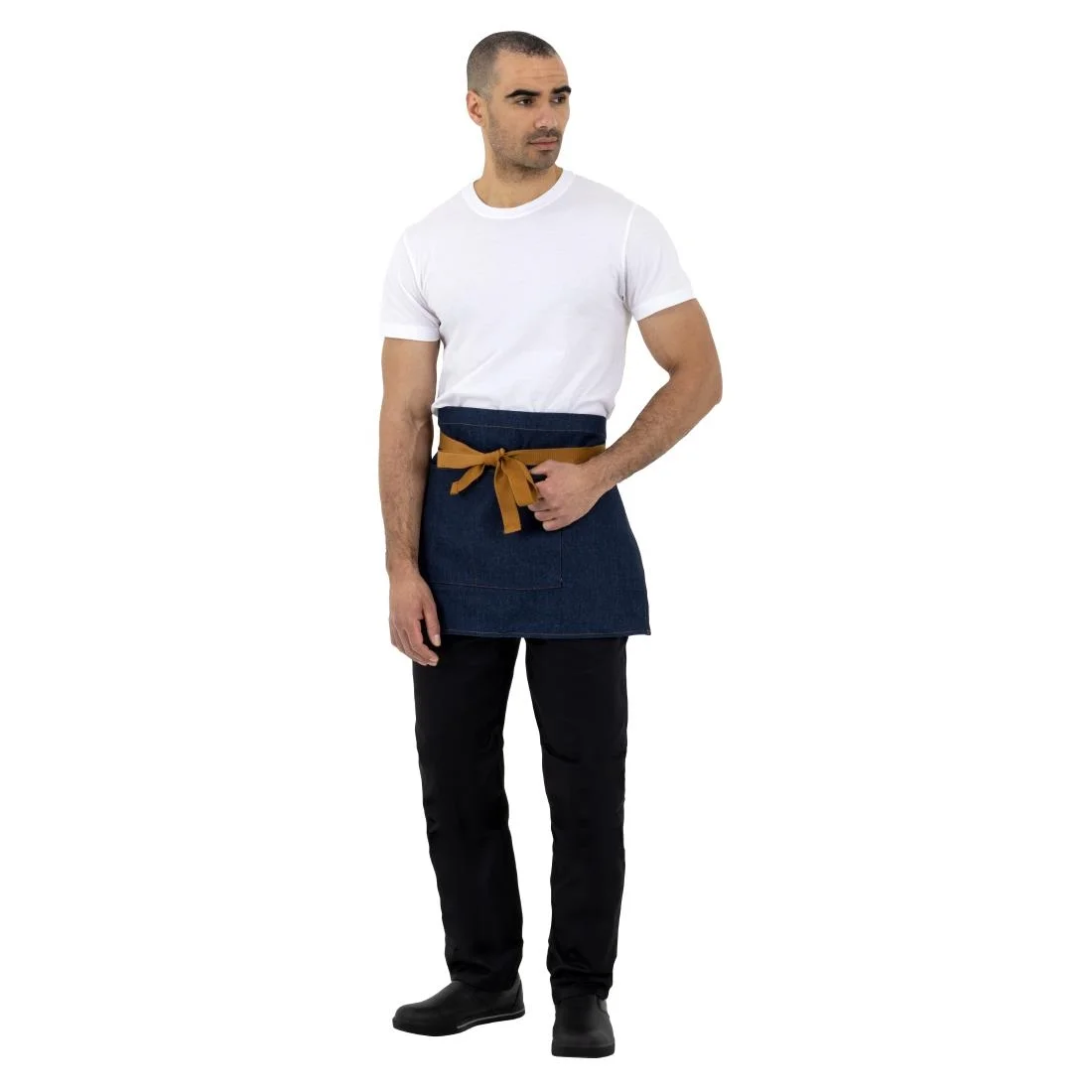 Southside Waist Apron Denim Blue Tan Ties - Image 4