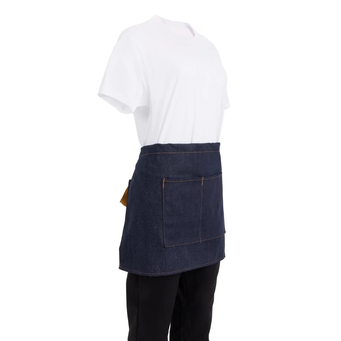Southside Waist Apron Denim Blue Tan Ties - Image 1