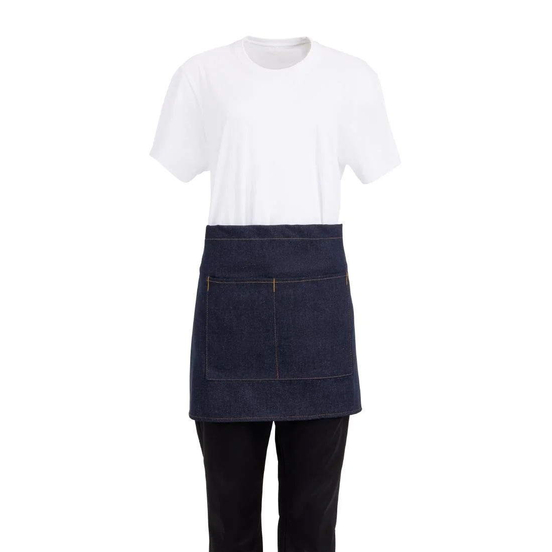 Southside Waist Apron Denim Blue Tan Ties - Image 9