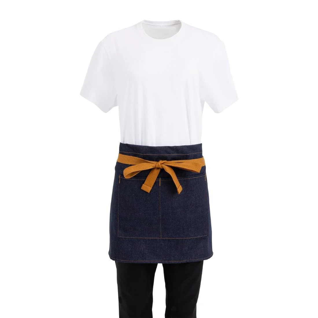 Southside Waist Apron Denim Blue Tan Ties - Image 12