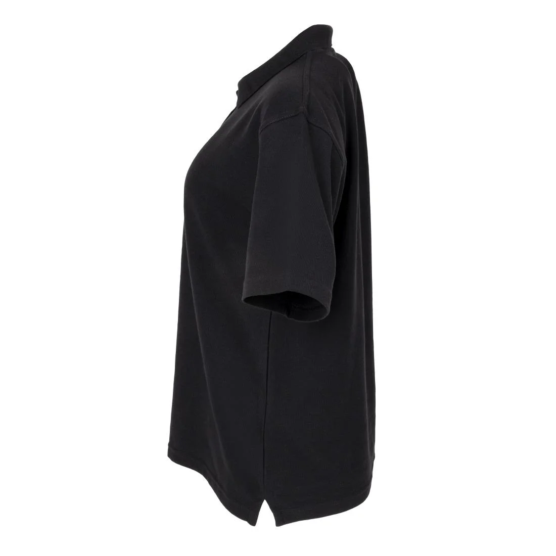 Ladies Polo Shirt Black - Image 4