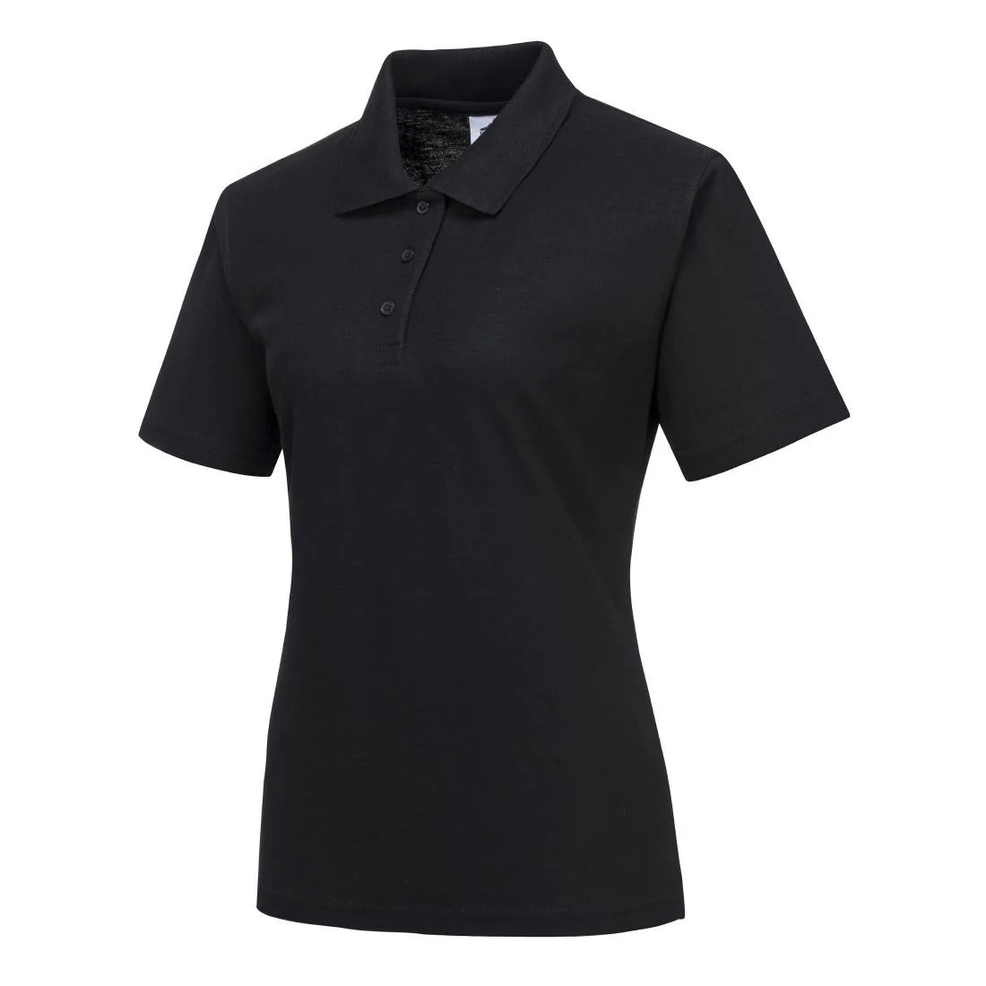 Ladies Polo Shirt Black - Image 8