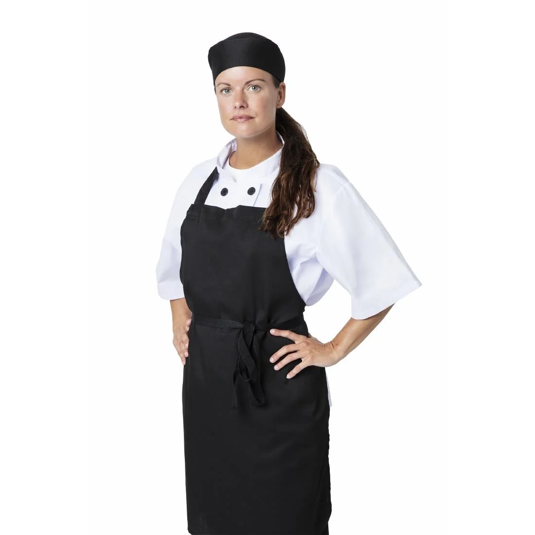 Nisbets Essentials Bib Aprons Polycotton Black (Pack of 2) - Image 5