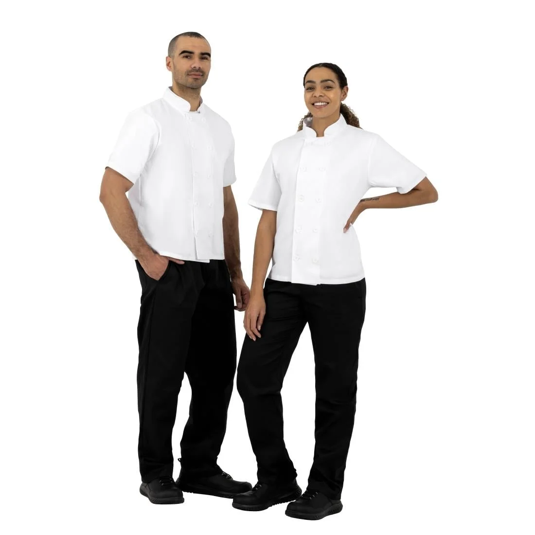 Nisbets Essentials Short Sleeve Chefs Jacket White (Pack of 2) - Image 14