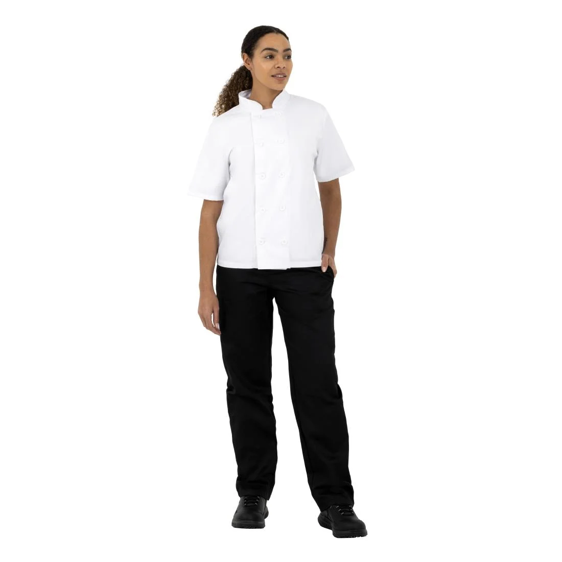 Nisbets Essentials Short Sleeve Chefs Jacket White (Pack of 2)
