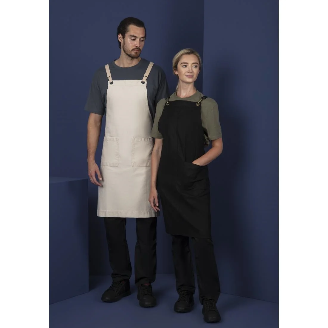 Southside Cotton Canvas Bib Apron Stone - Image 6