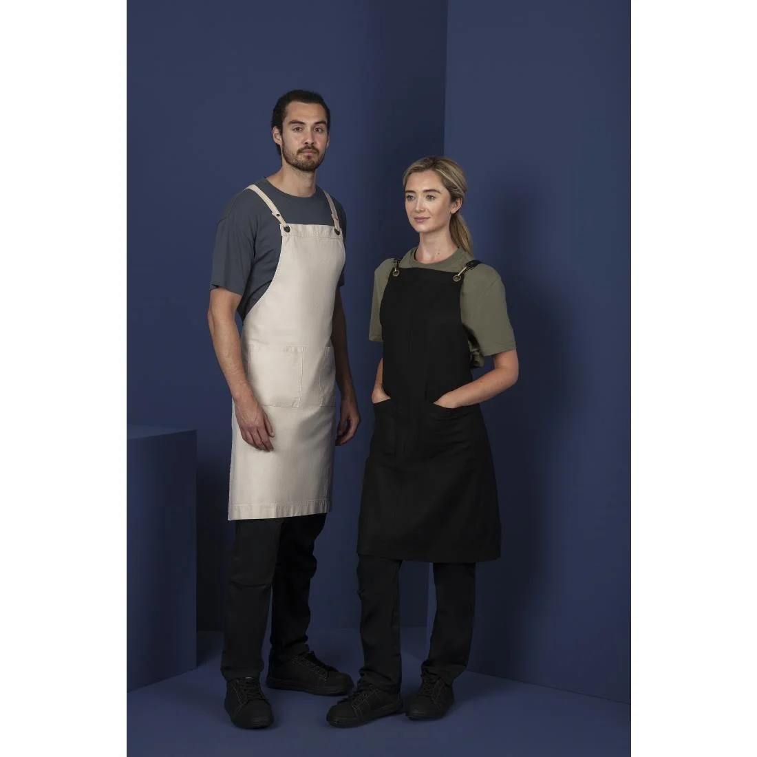 Southside Cotton Canvas Bib Apron Stone - Image 5
