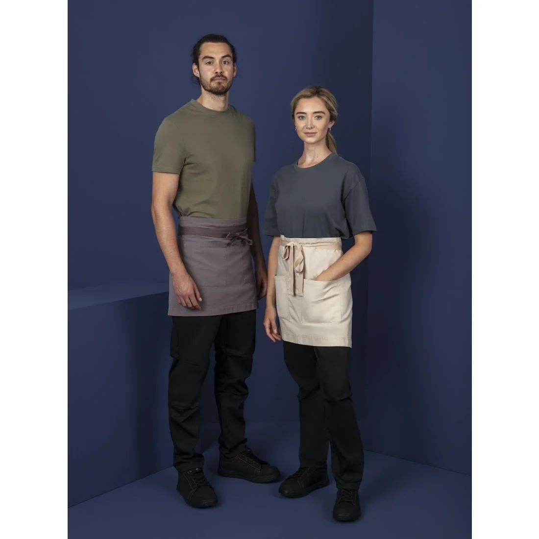 Southside Cotton Canvas Waist Apron Grey - Image 4