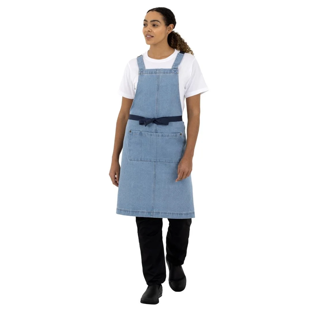 Southside Denim Bib Apron Light Blue - Image 16