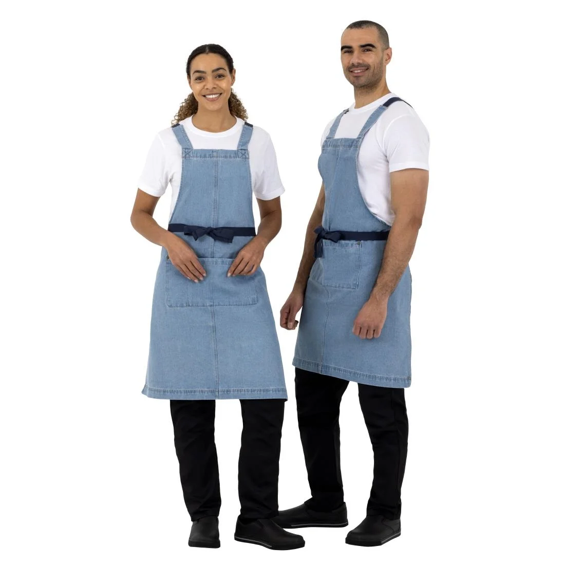 Southside Denim Bib Apron Light Blue - Image 14
