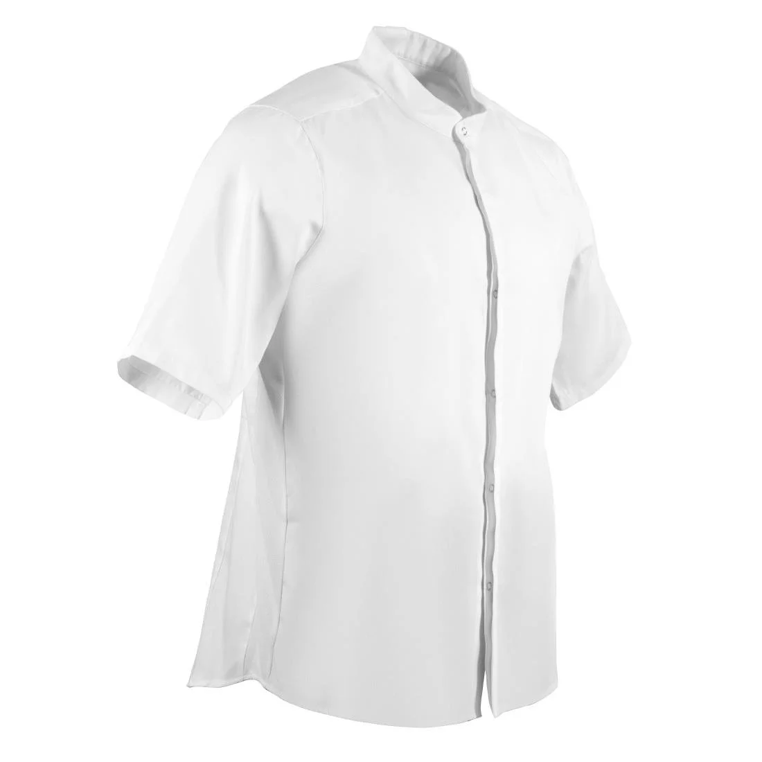Southside Band Collar Unisex Chef Jacket White - Image 2