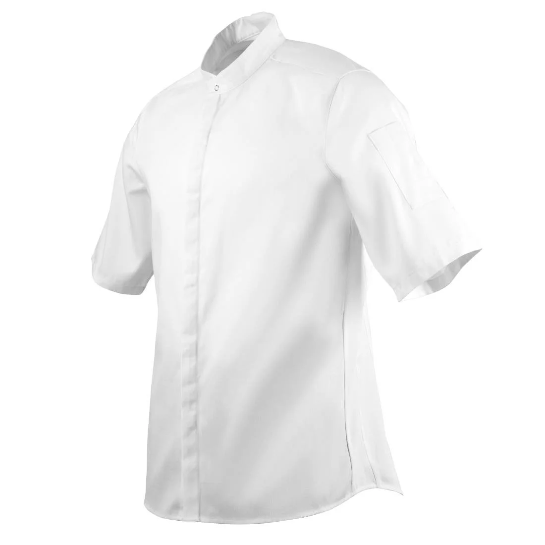 Southside Band Collar Unisex Chef Jacket White - Image 3