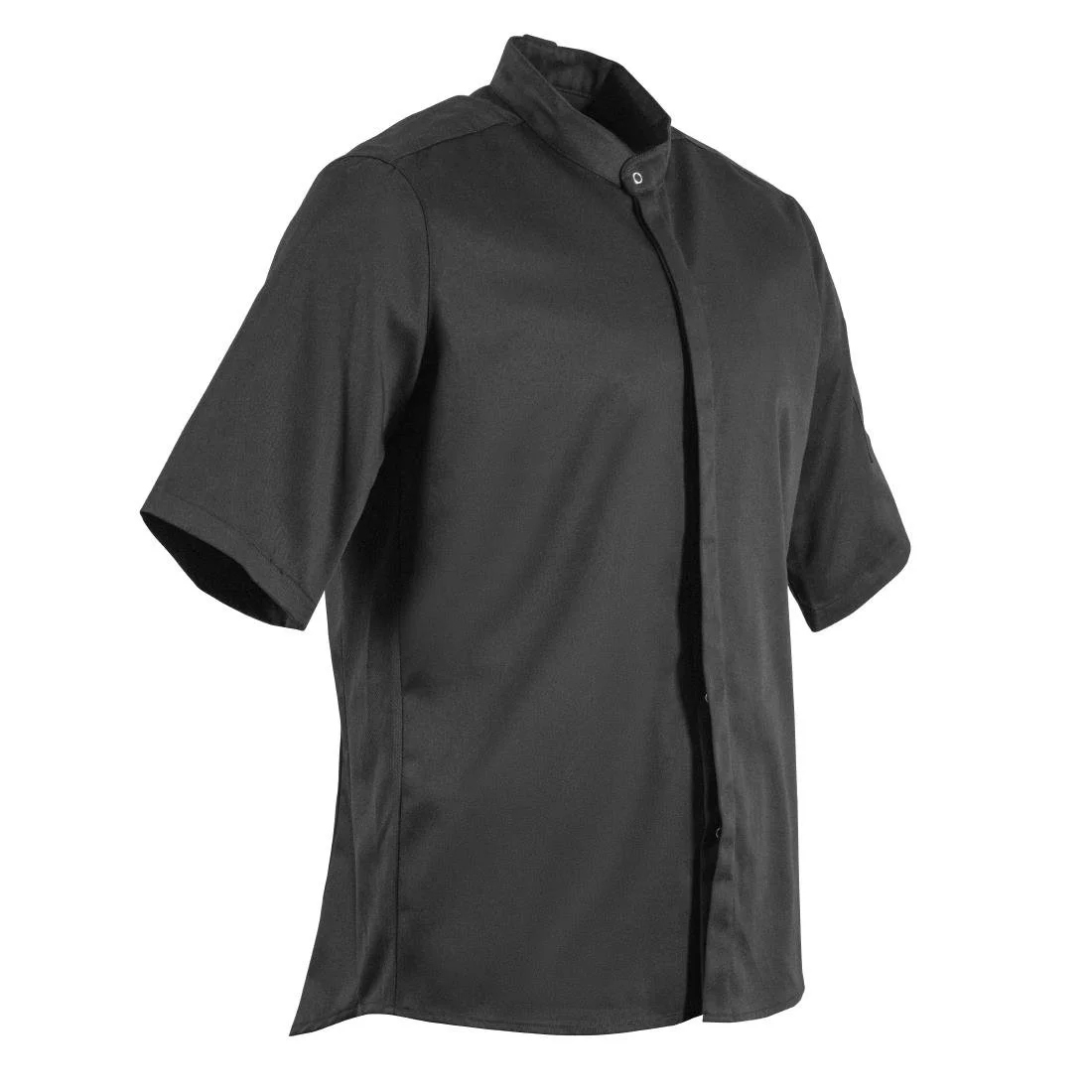 Southside Band Collar Unisex Chef Jacket Black - Image 2
