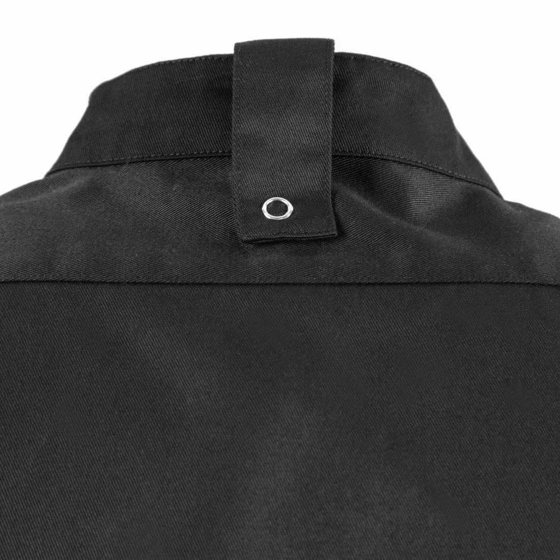 Southside Band Collar Unisex Chef Jacket Black - Image 6
