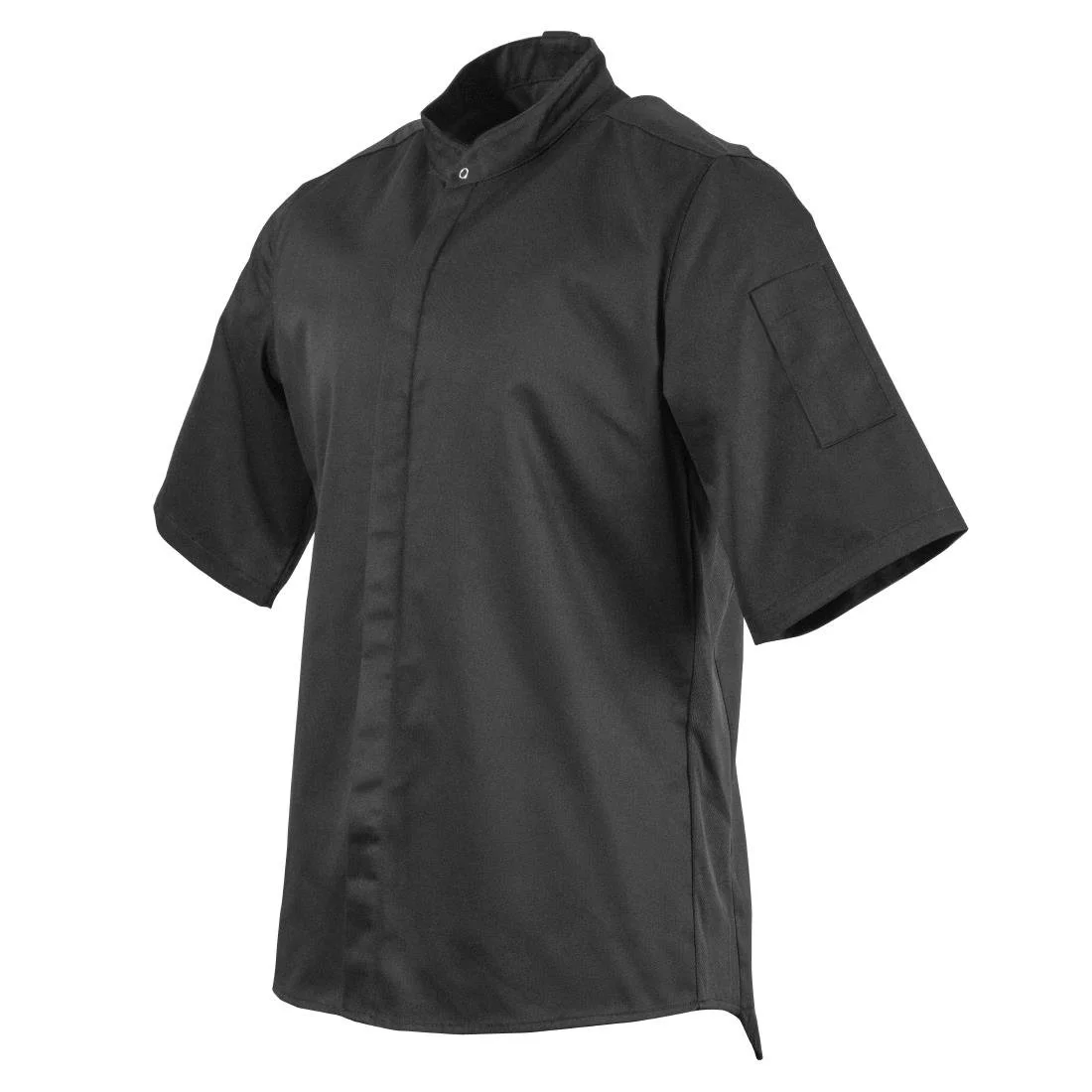 Southside Band Collar Unisex Chef Jacket Black - Image 7