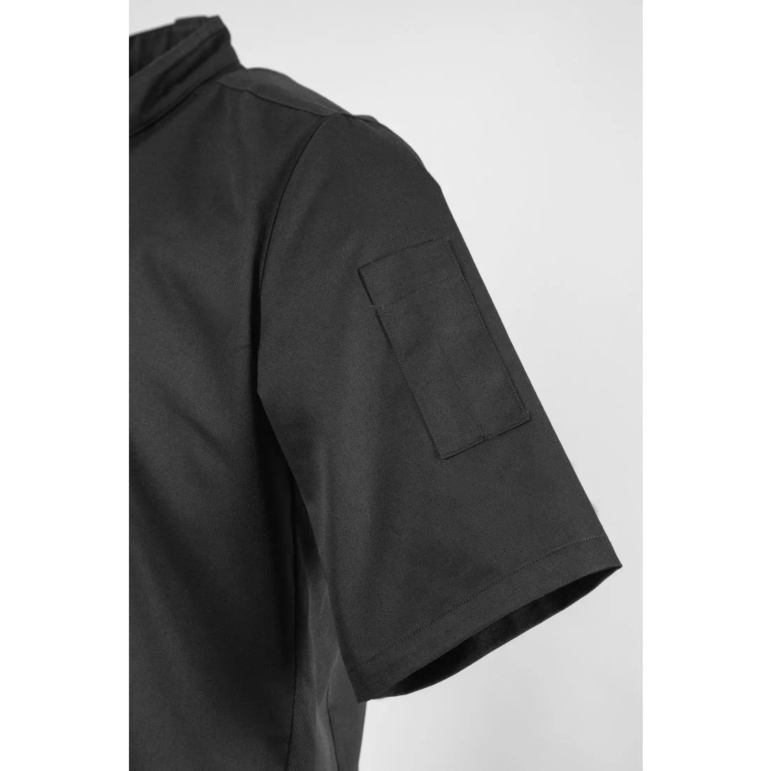 Southside Band Collar Unisex Chef Jacket Black - Image 8