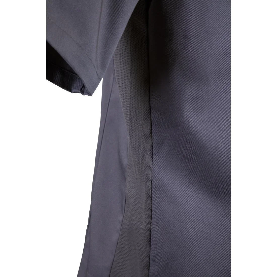 Southside Band Collar Unisex Chef Jacket Charcoal - Image 6