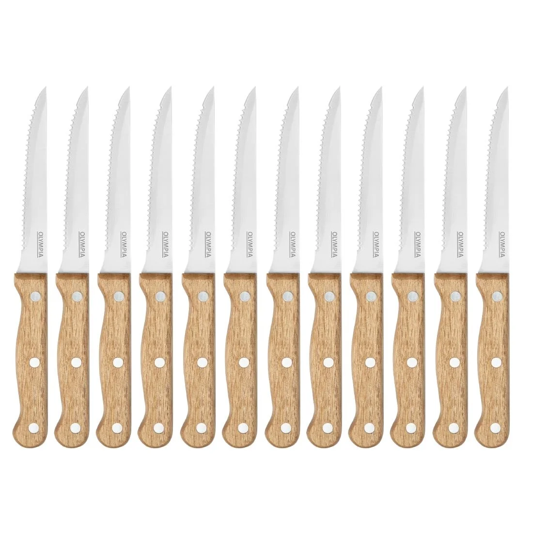 Steak Knives Wooden Handle 215mm - Image 6