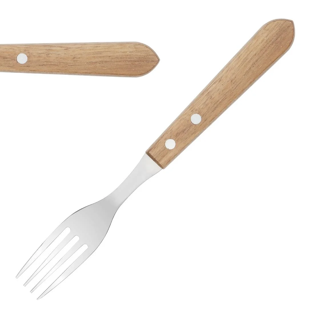 Steak Fork Wooden Handle 190mm