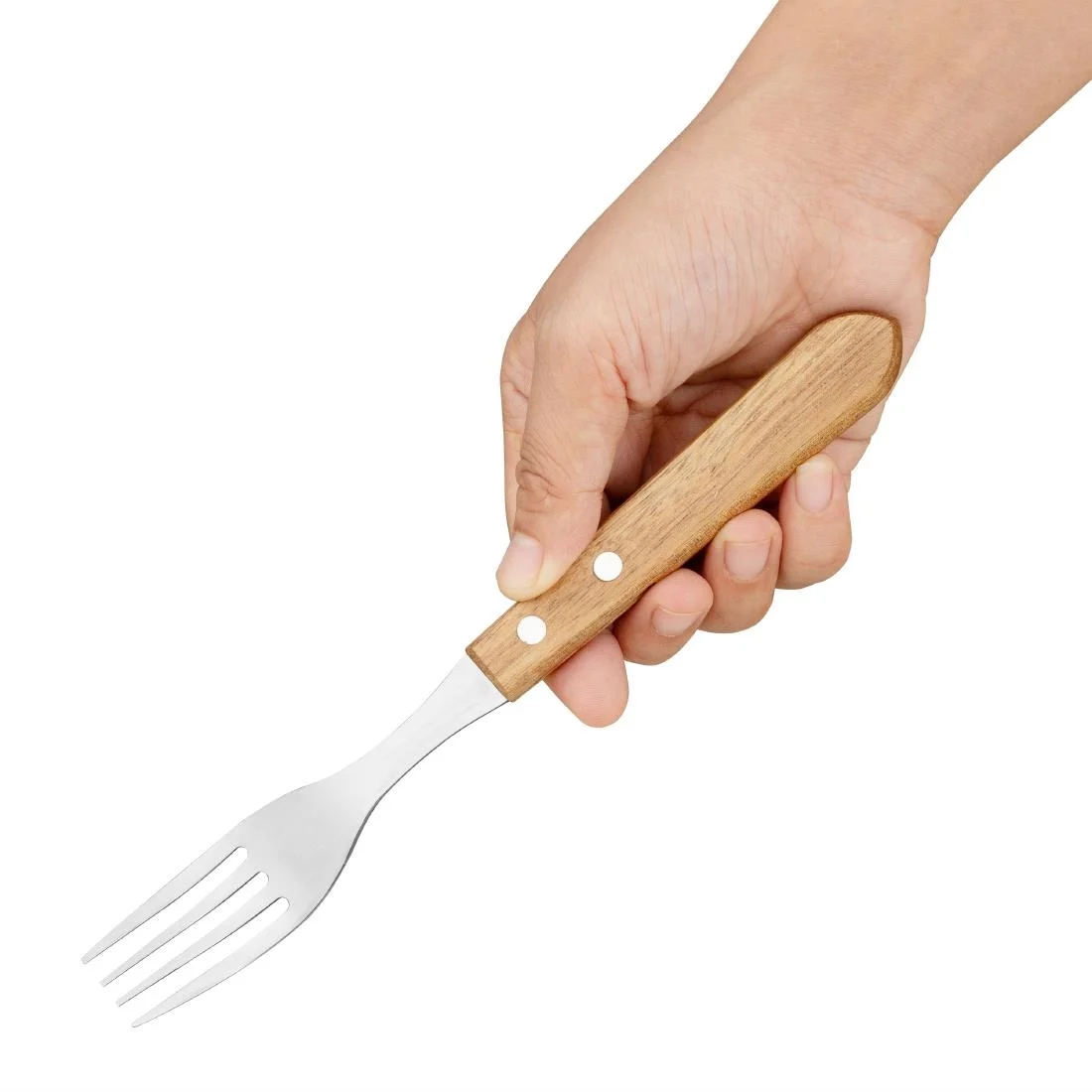 Steak Fork Wooden Handle 190mm - Image 2