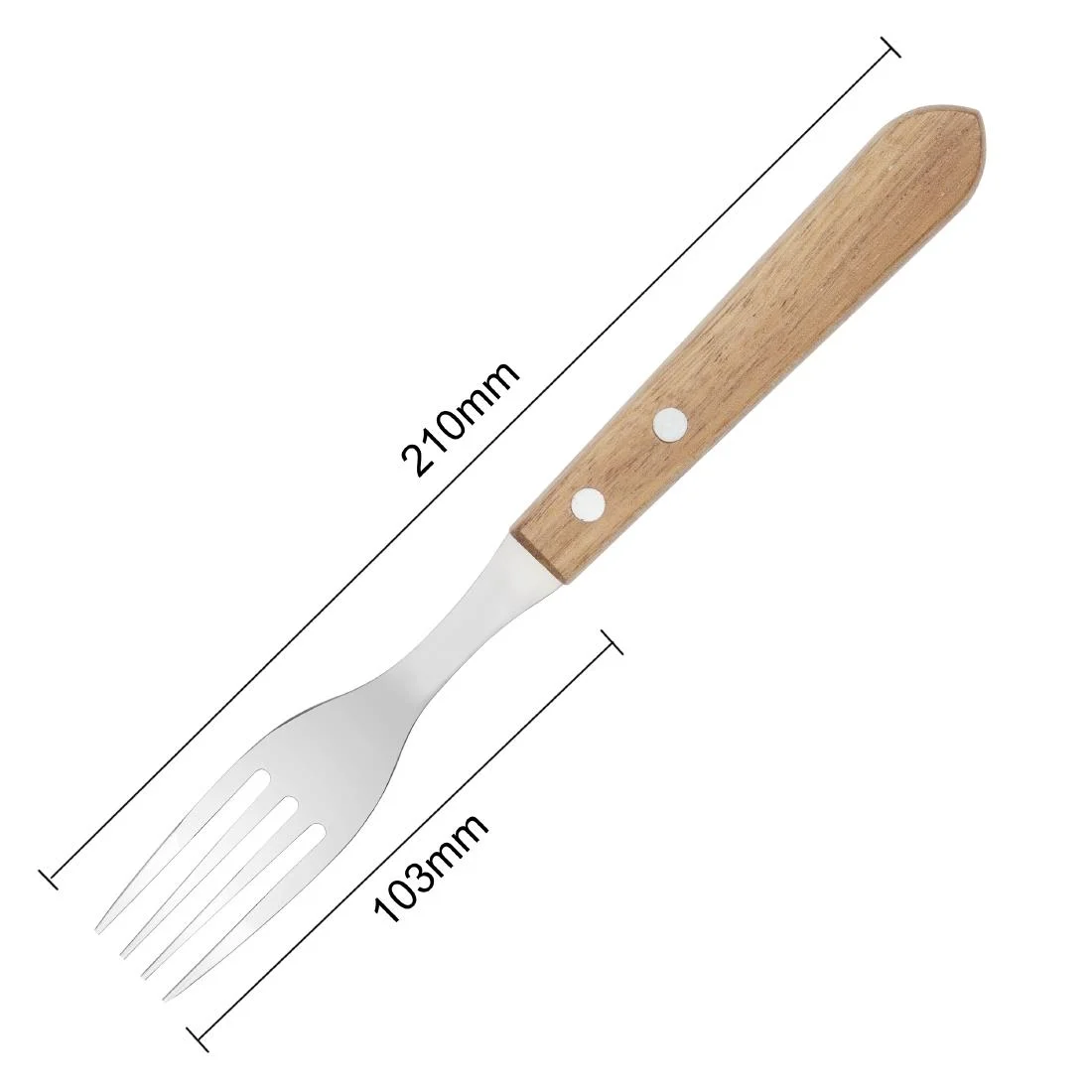 Steak Fork Wooden Handle 190mm - Image 3