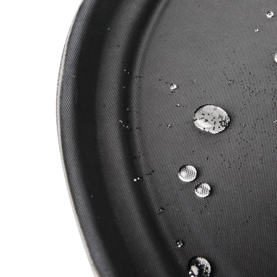 Kristallon Plastic Oval Non Slip Tray Black 27 x 22 in - Image 4