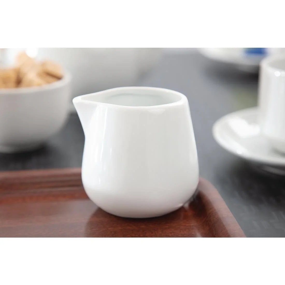 Olympia Whiteware Cream and Milk Jugs 228ml 8oz - Image 9