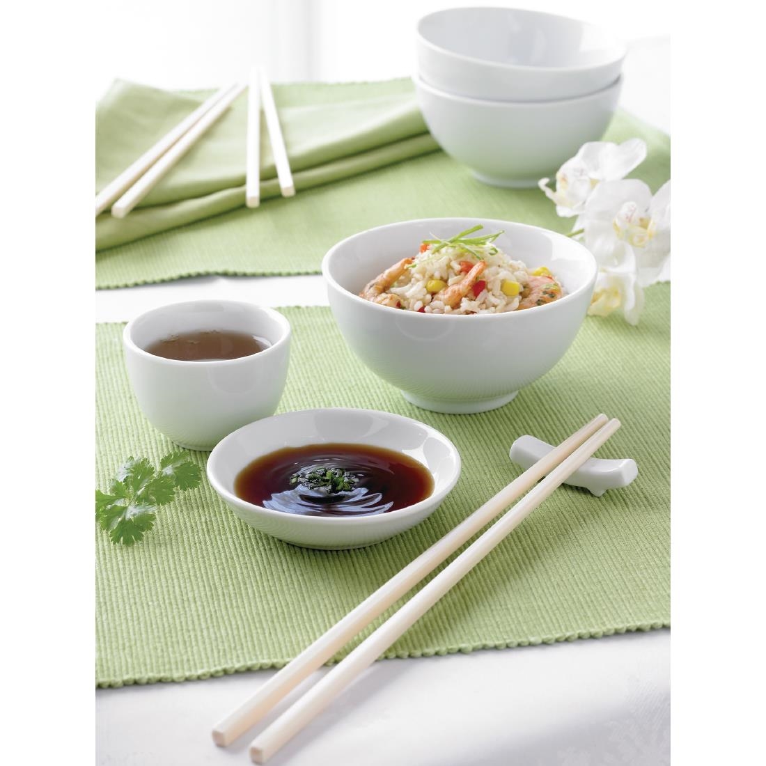 Olympia Whiteware Rice Bowls 130mm