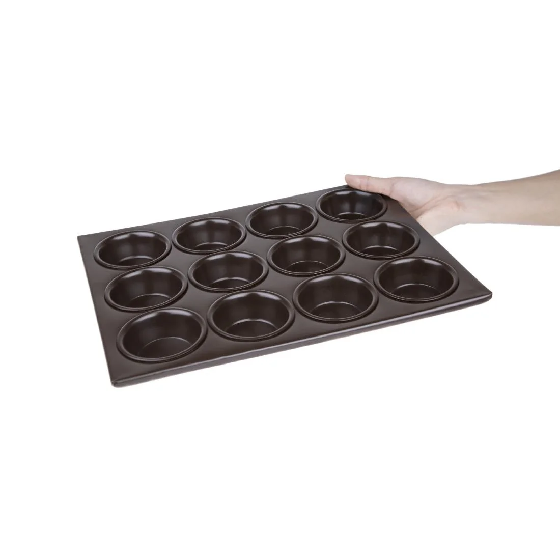Vogue Aluminium Non-Stick 12 Cup Muffin Tray - Image 4