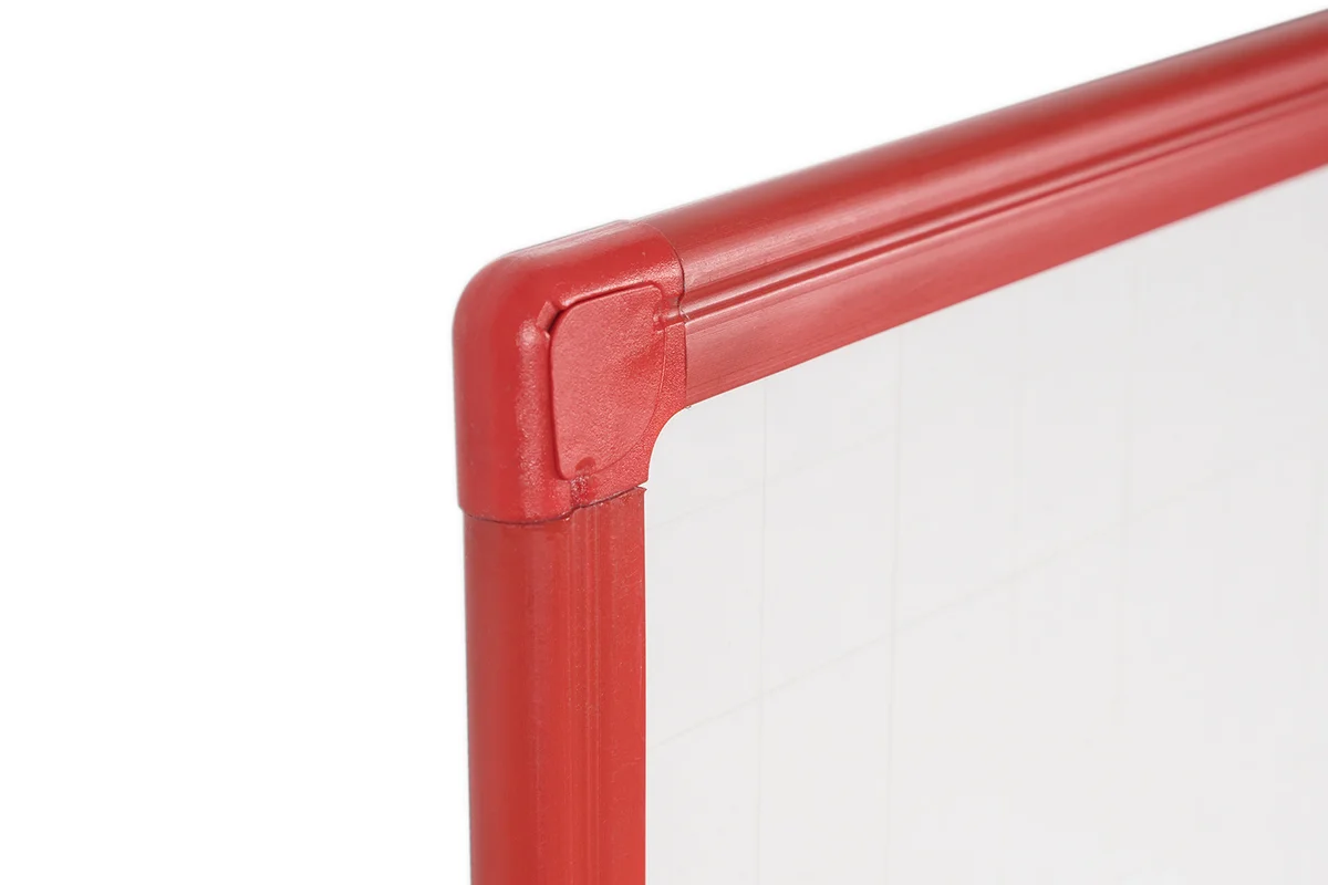 Bi-Office Maya Drywipe Gridded Whiteboard Red Frame 180x120cm MB8521206 - Image 4