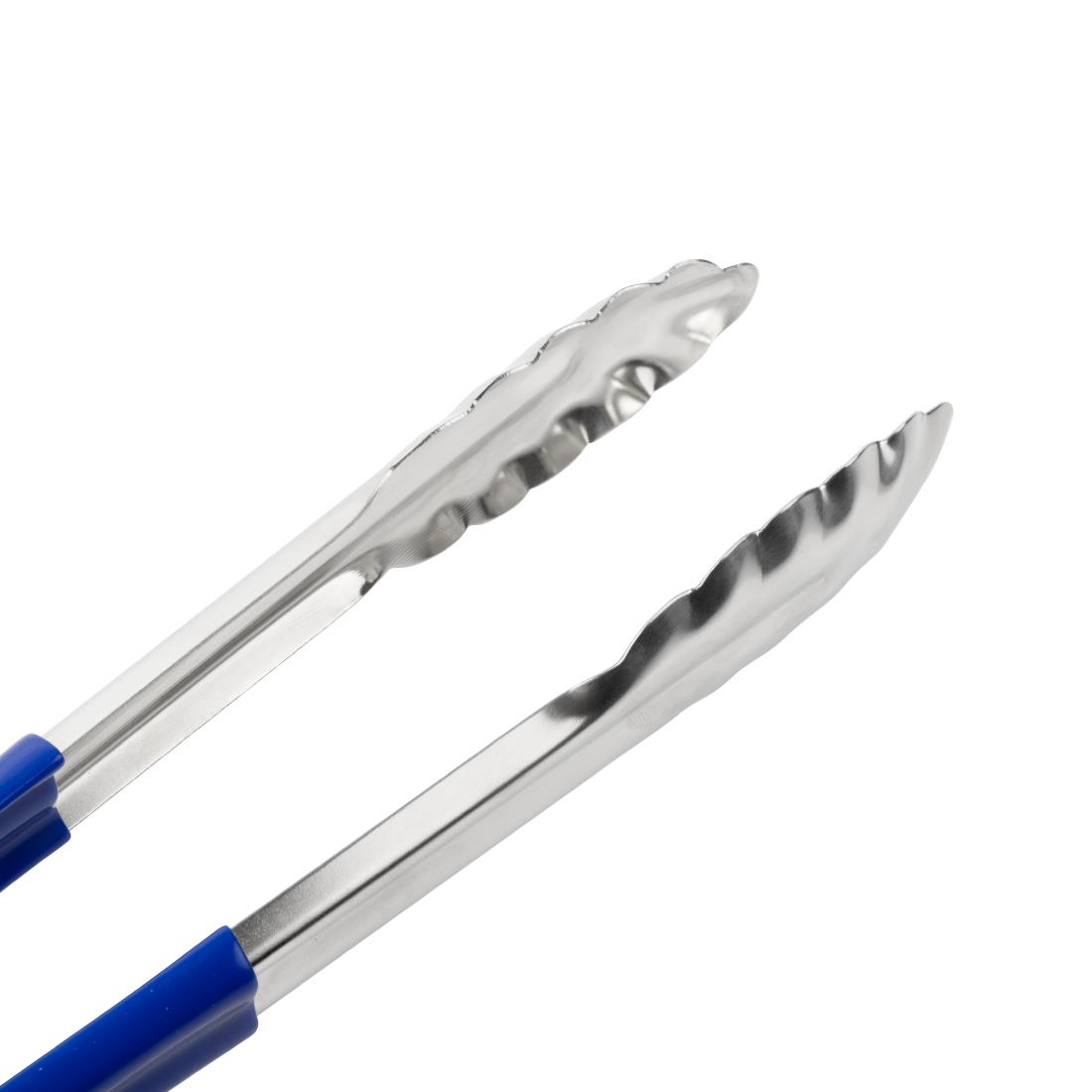 Vogue Colour Coded Blue Serving Tongs 11"