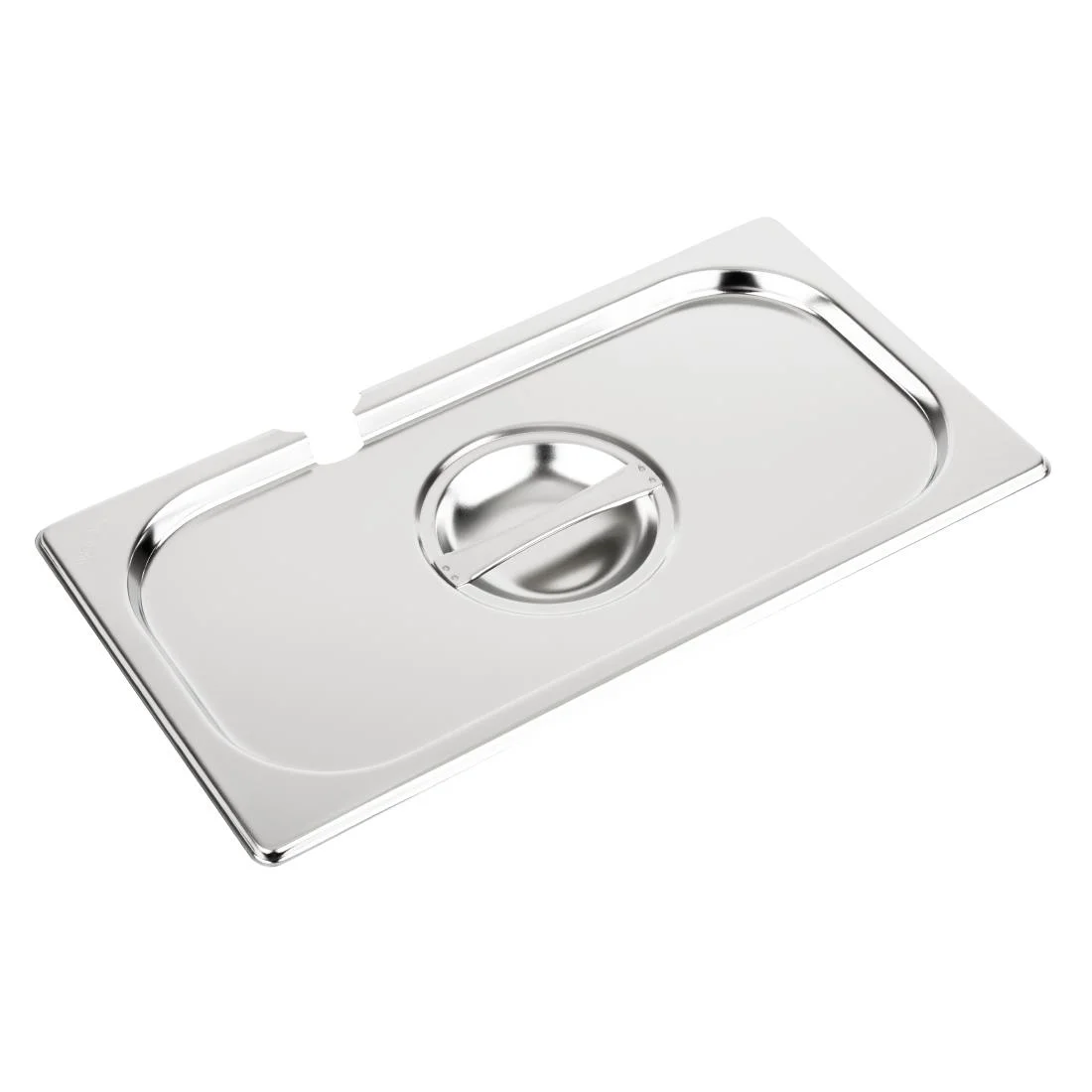 Vogue Stainless Steel 1/3 Gastronorm Notched Lid - Image 3