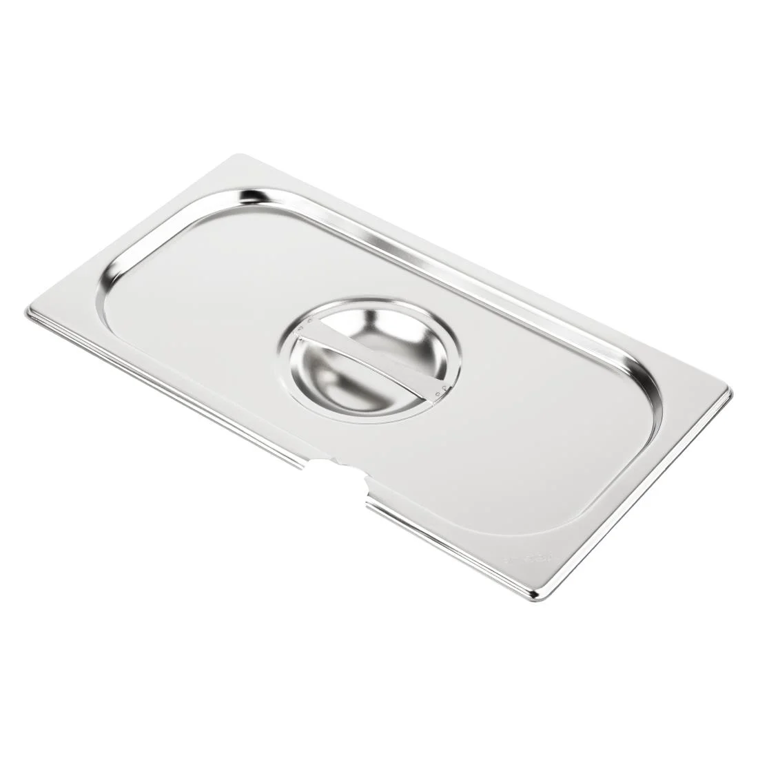 Vogue Stainless Steel 1/3 Gastronorm Notched Lid - Image 4