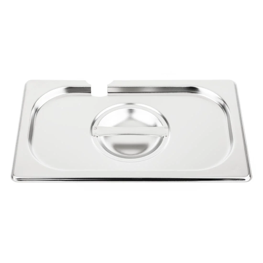 Vogue Stainless Steel 1/4 Gastronorm Notched Lid