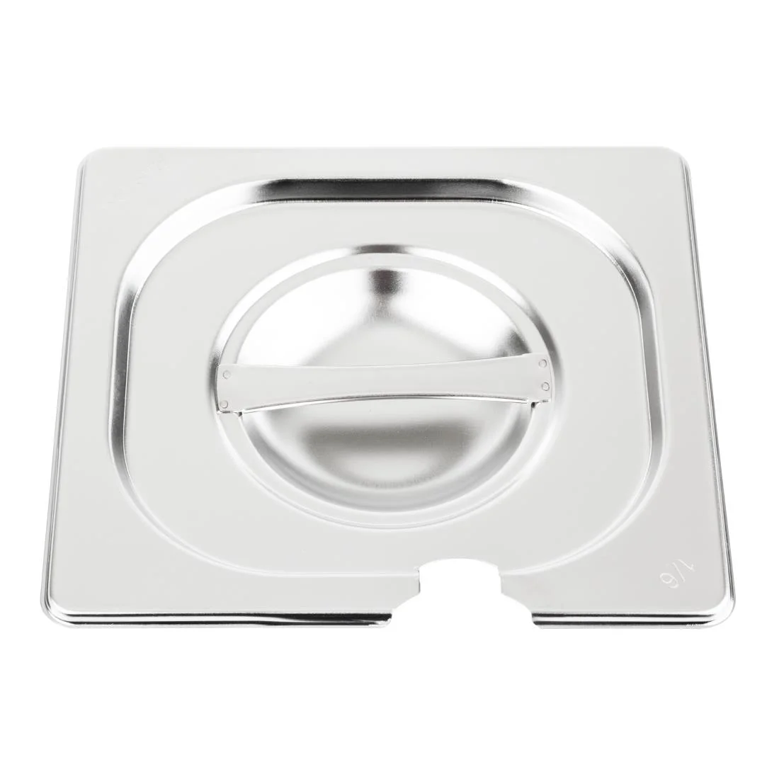 Vogue Stainless Steel 1/6 Gastronorm Notched Lid