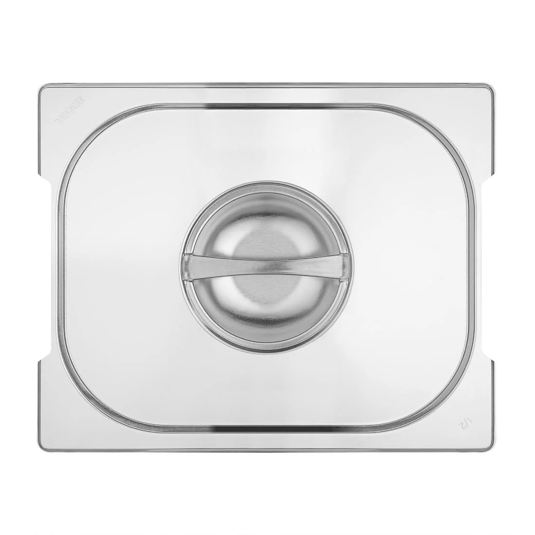 Vogue Stainless Steel 1/2 Gastronorm Handled Pan Lid - Image 2