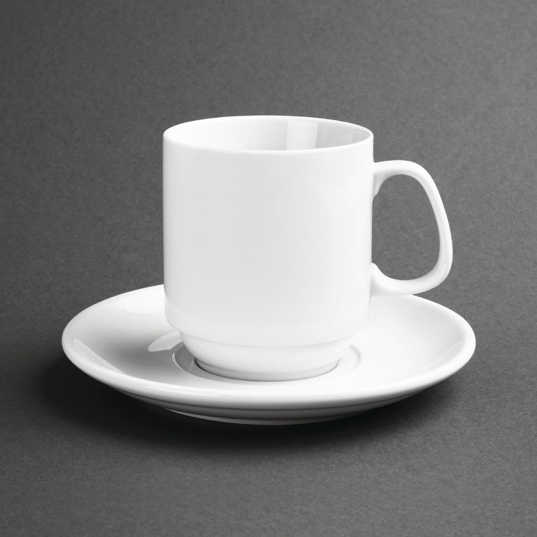 Olympia Whiteware Stacking Mugs 284ml 10oz