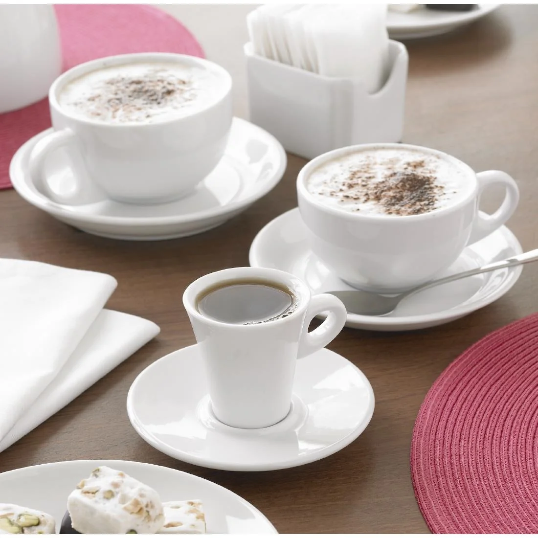 Olympia Whiteware Cappuccino Cups 284ml 10oz - Image 2