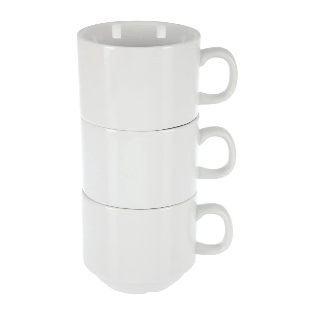 Olympia Whiteware Stacking Tea Cups 200ml 7oz - Image 9