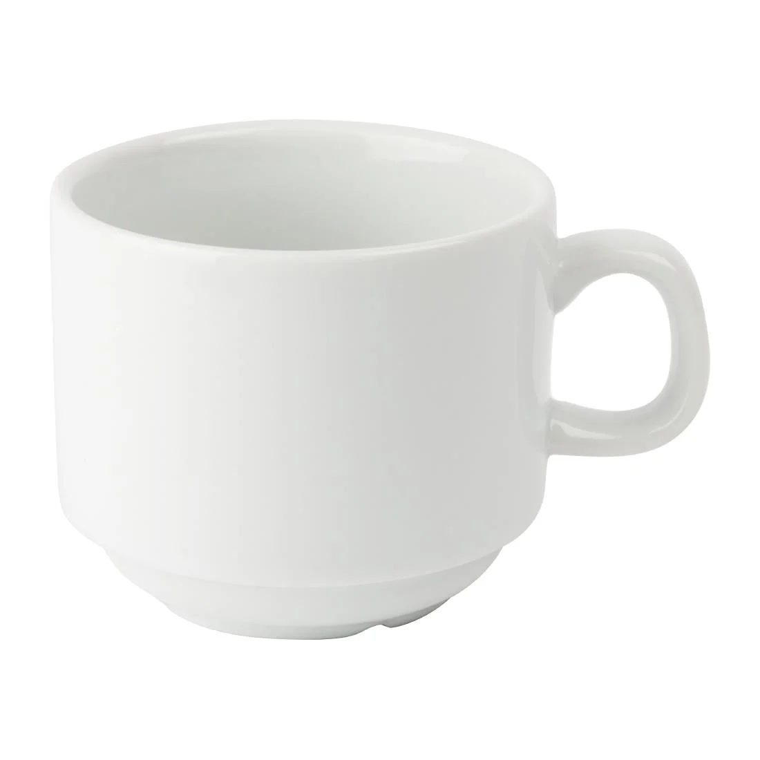 Olympia Whiteware Stacking Tea Cups 200ml 7oz - Image 2