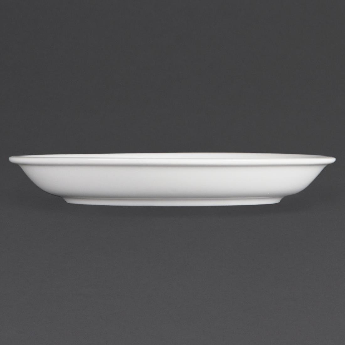 Olympia Whiteware Cappuccino Saucers