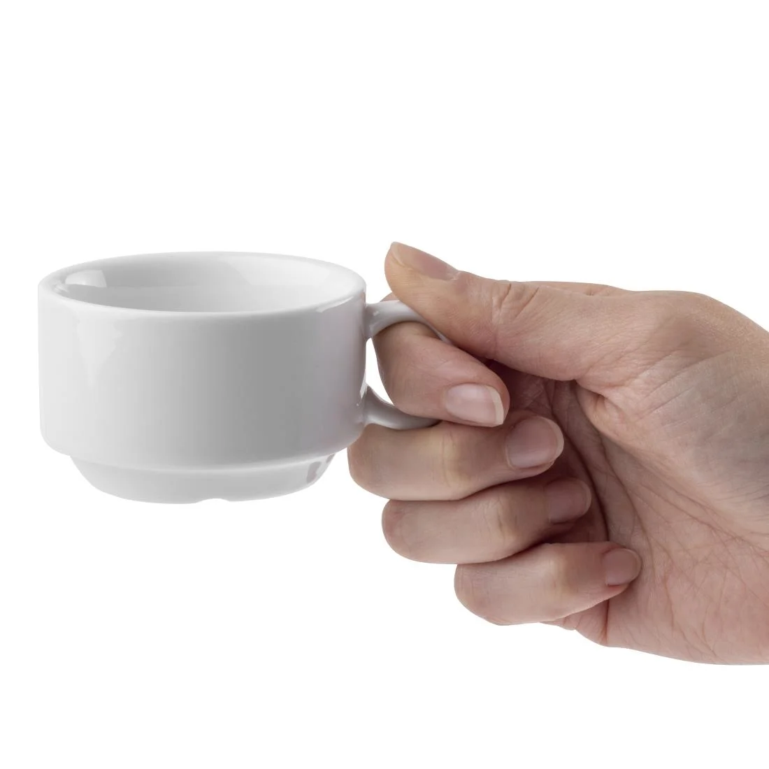 Olympia Whiteware Stacking Espresso Cups 85ml 3oz - Image 7