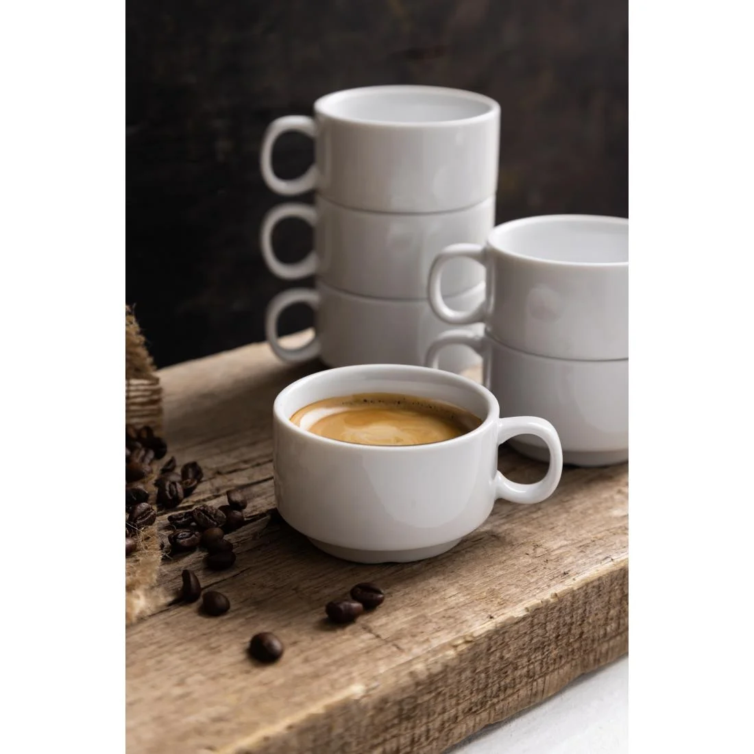 Olympia Whiteware Stacking Espresso Cups 85ml 3oz - Image 8