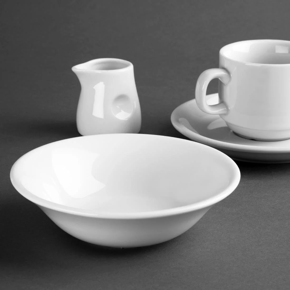 Olympia Whiteware Oatmeal Bowls 150mm - Image 4