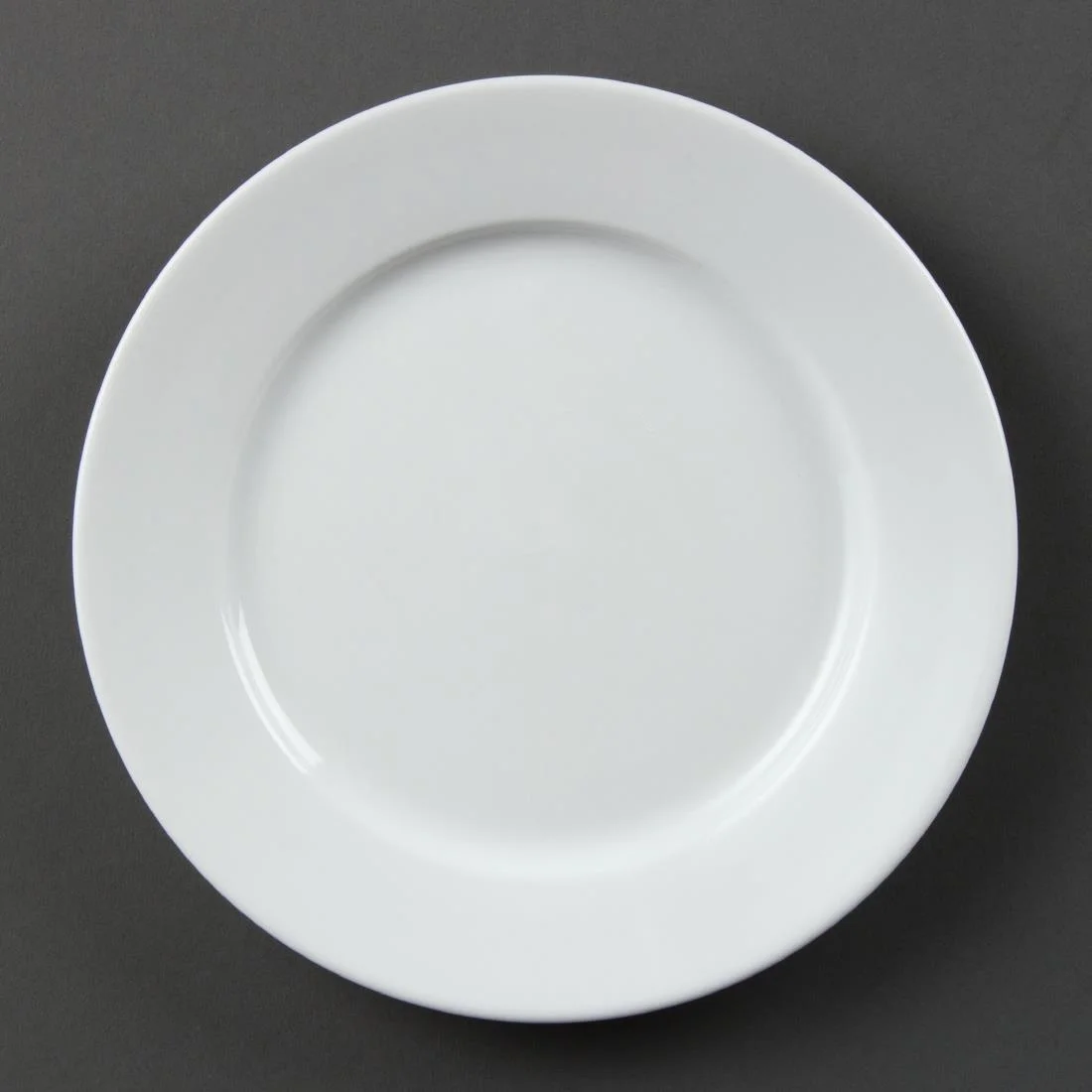 Olympia Whiteware Wide Rimmed Plates 202mm - Image 1