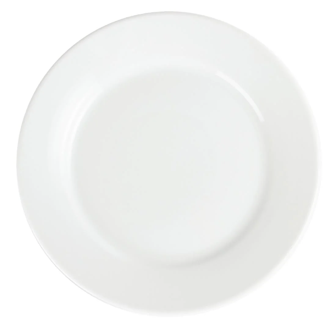 Olympia Whiteware Wide Rimmed Plates 250mm - Image 2