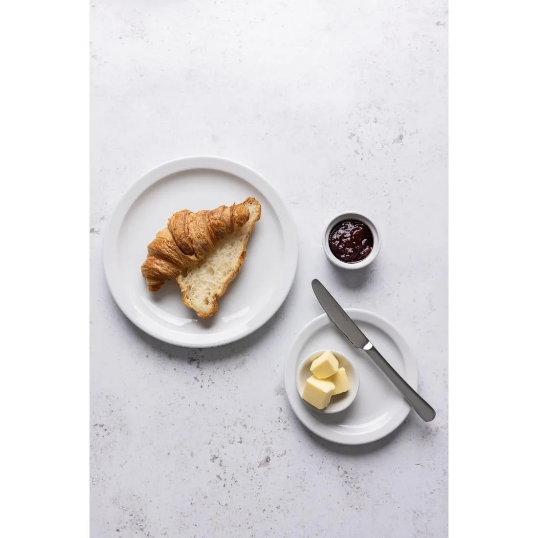 Olympia Whiteware Narrow Rimmed Plates 180mm - Image 3