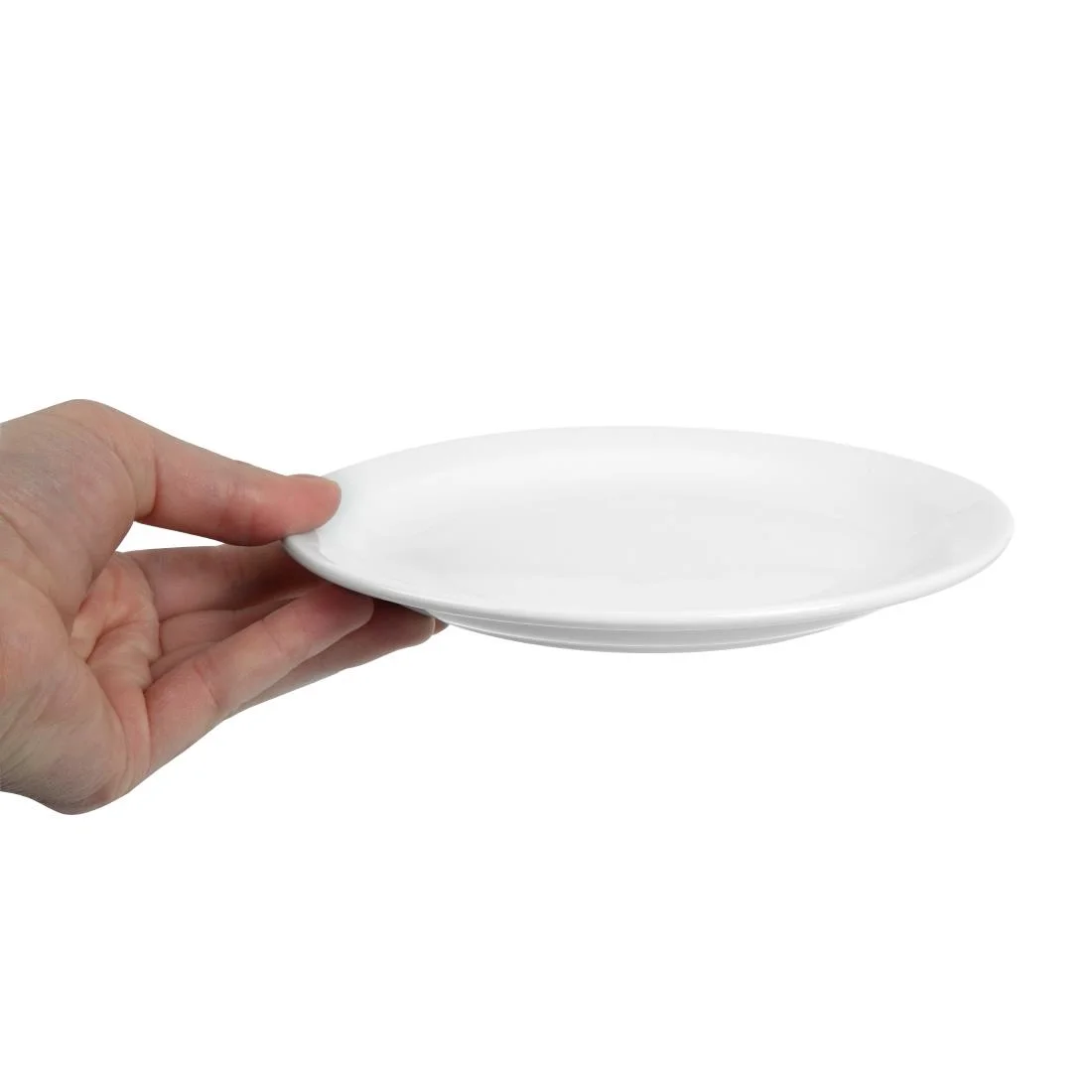 Olympia Whiteware Narrow Rimmed Plates 202mm - Image 5