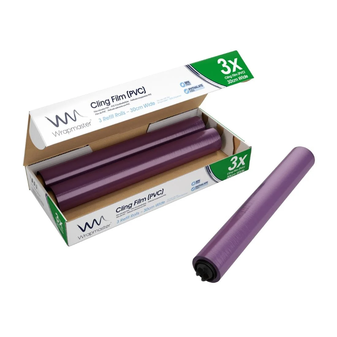 Wrapmaster Cling Film 300mm x 100m (Pack of 3) - Image 3